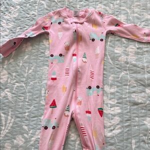 Hanna Andersson Pink Ice Cream and Truck Print Kids Pajamas